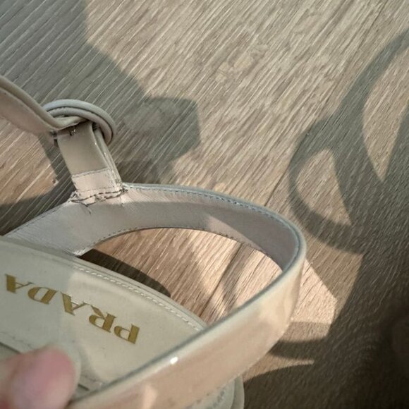 Prada Prada Block Heel Slingback Platform Nude Tan - Picture 7 of 10